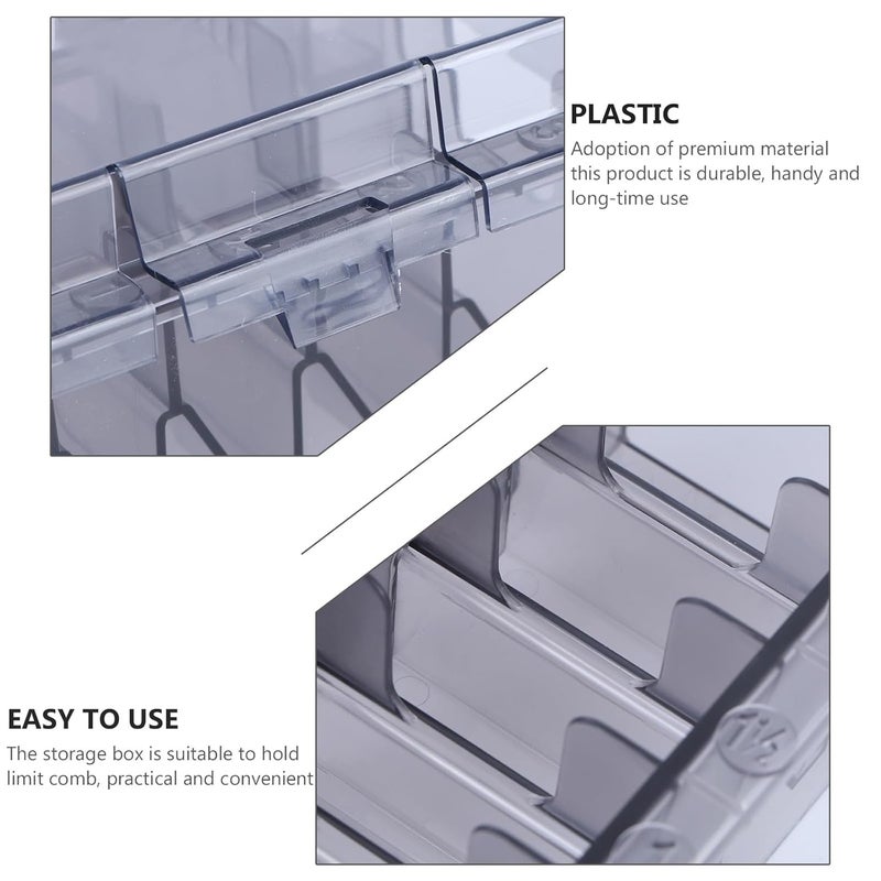 OSALADI Clipper Blade Holder Plastic Storage Box Hair Clipper Blades Storage Case Clipper Guide Comb Organizer Hair Salon Supplies for Barber Hairdresser Stylist Clipper Guard Organizer - Image 3