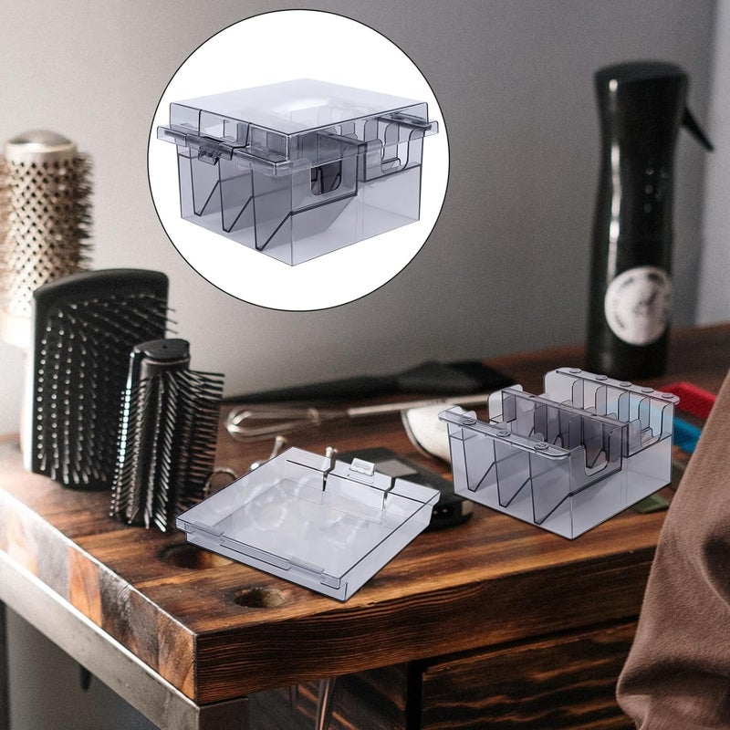 OSALADI Clipper Blade Holder Plastic Storage Box Hair Clipper Blades Storage Case Clipper Guide Comb Organizer Hair Salon Supplies for Barber Hairdresser Stylist Clipper Guard Organizer - Image 5