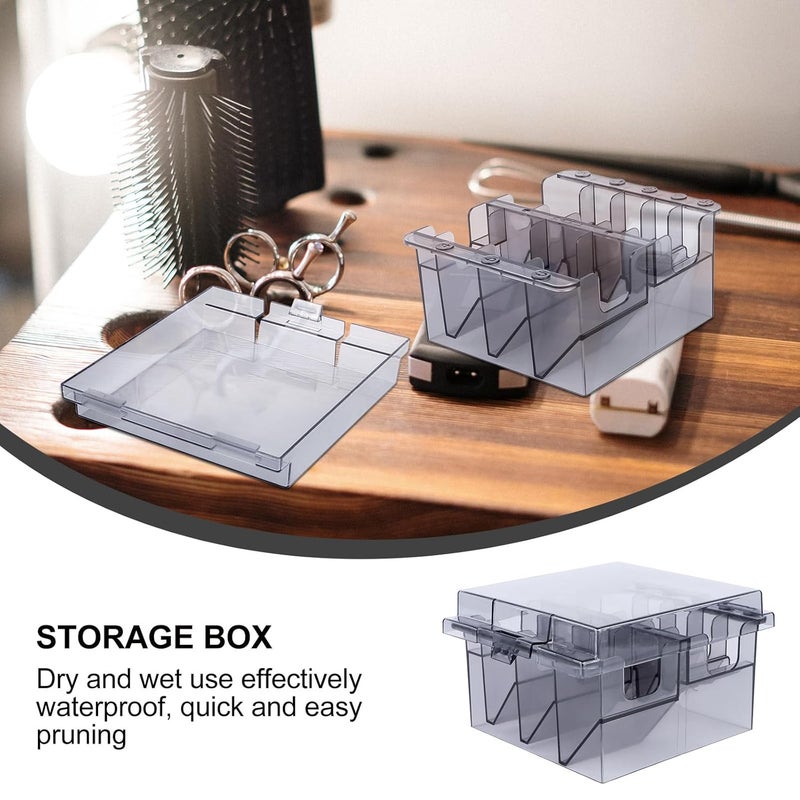 OSALADI Clipper Blade Holder Plastic Storage Box Hair Clipper Blades Storage Case Clipper Guide Comb Organizer Hair Salon Supplies for Barber Hairdresser Stylist Clipper Guard Organizer - Image 4