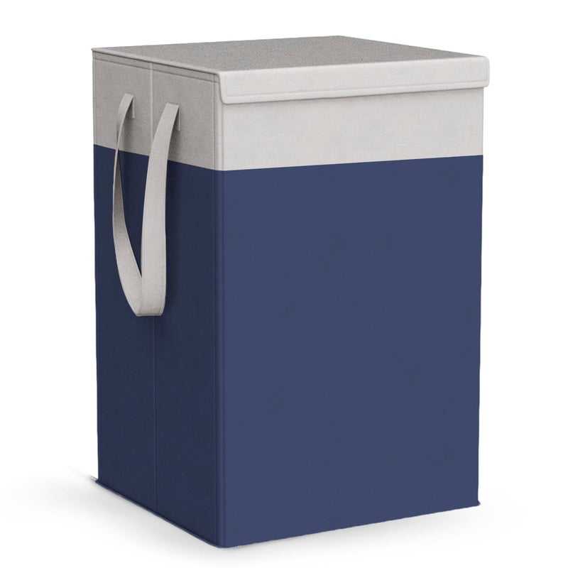 WINGSFLY Laundry BasketLaundry Bag for Clothes Freestanding Clothes Storage Organizer Grey Blue - Image 1