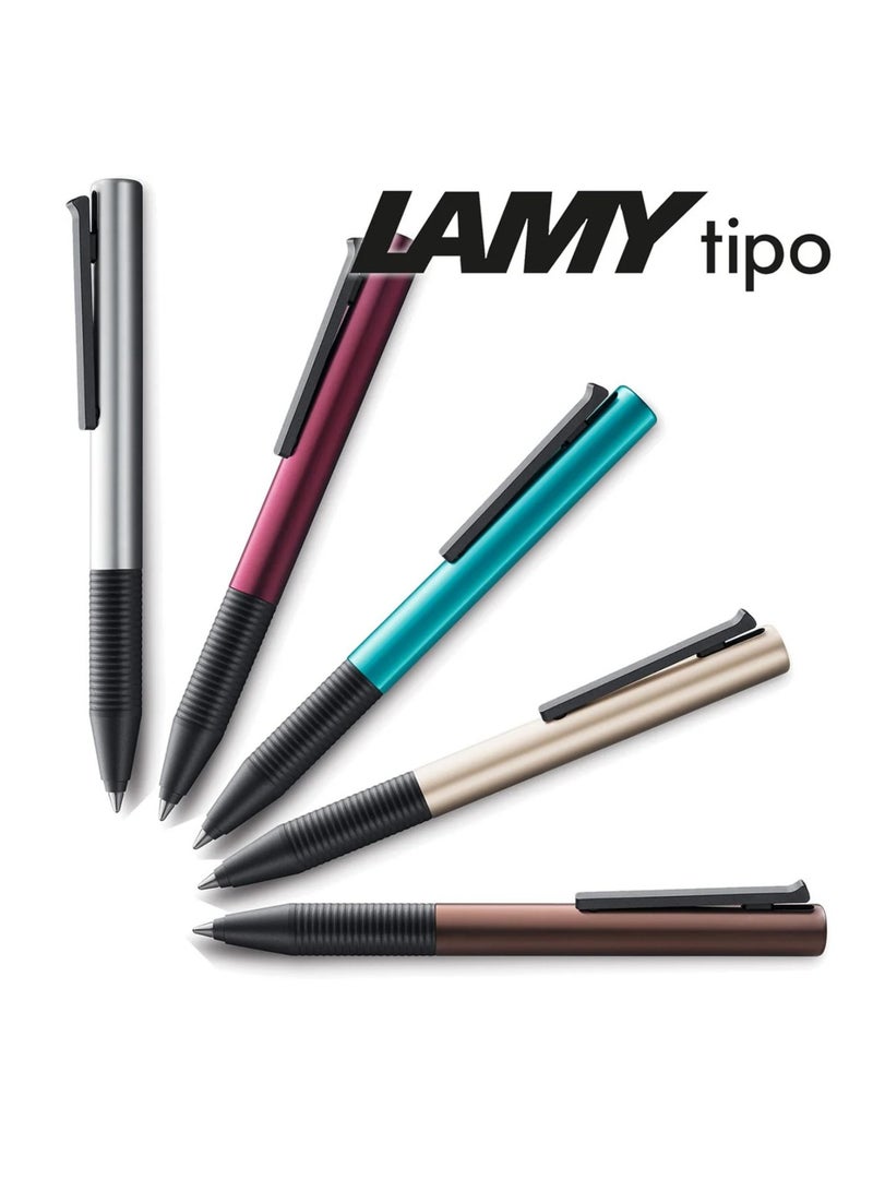 LAMY قلم حبر جاف قابل للسحب بطرف متوسط حبر أزرق برميل ليموني - Image 5