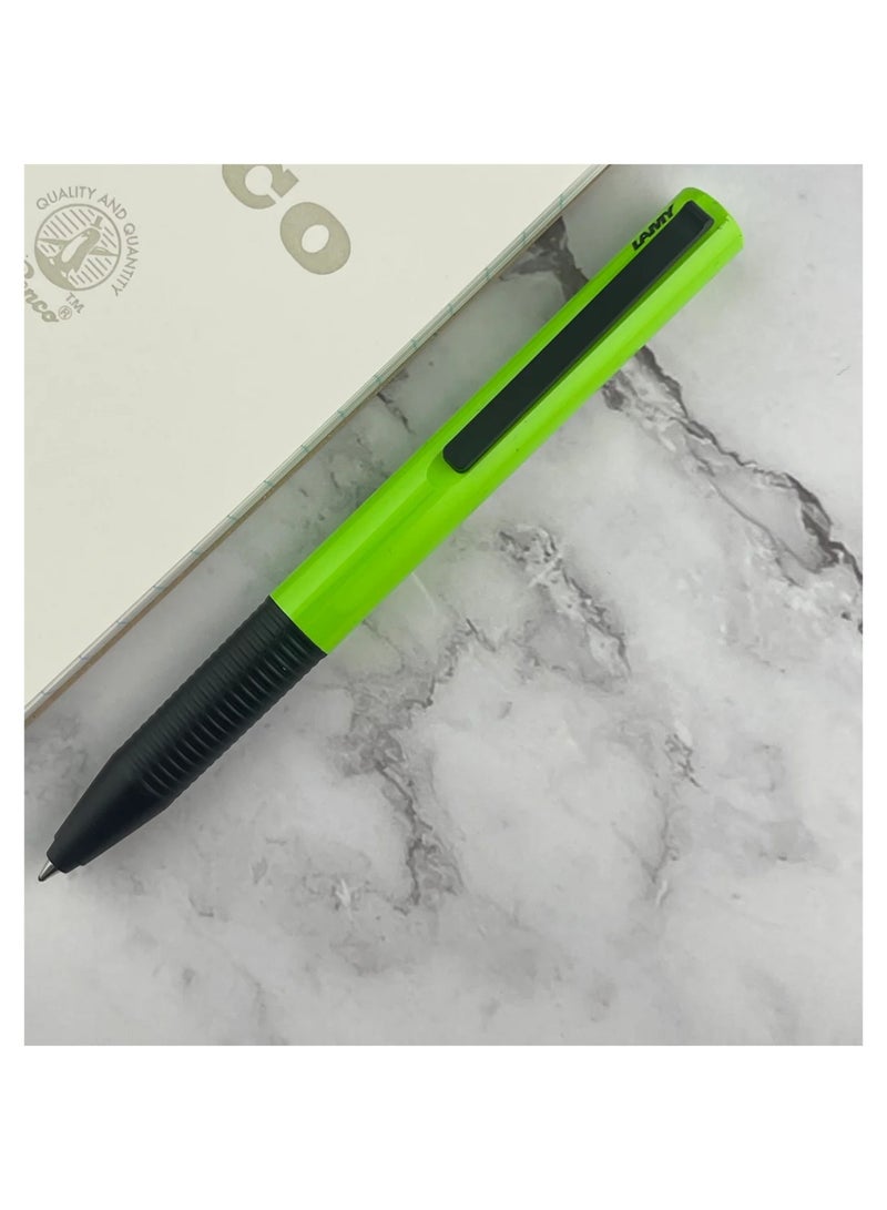 LAMY قلم حبر جاف قابل للسحب بطرف متوسط حبر أزرق برميل ليموني - Image 3
