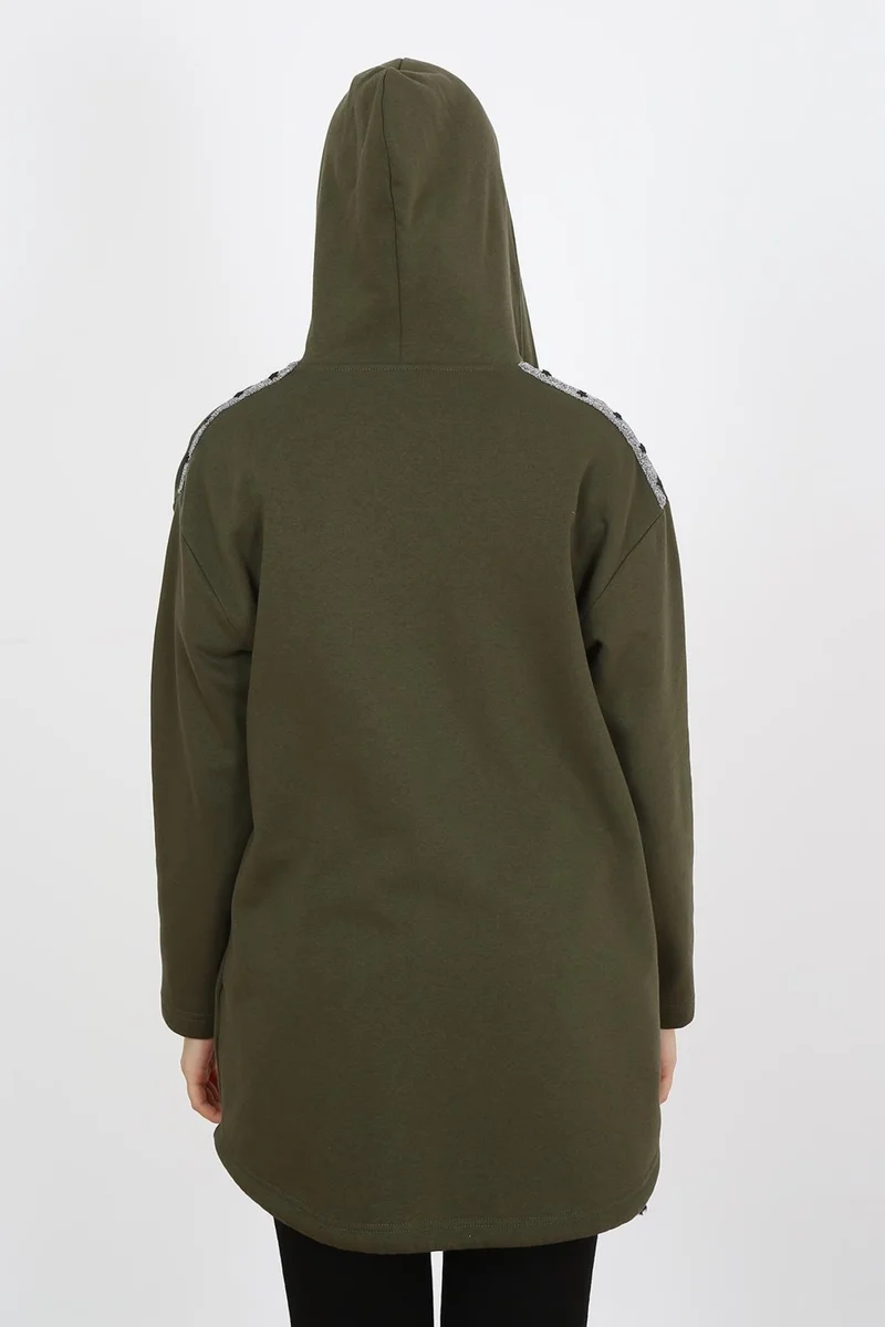 Alexander Gardi Hooded Shoulder Detail Long Cardigan (B21-30305)