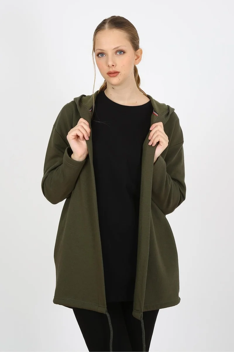 Alexander Gardi Hooded Shoulder Detail Long Cardigan (B21-30305)