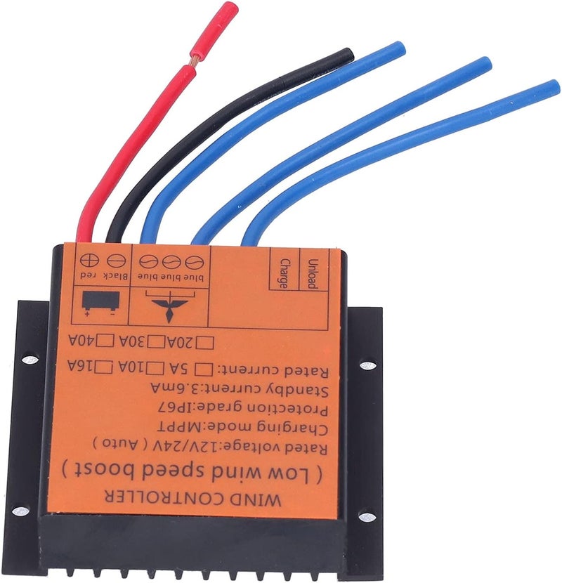 100W to 400W Low Voltage Regulator with 30A Rated Current - Wind Turbine MPPT Charge Controller for 12V 24V Systems - Aluminum Alloy Shell and LED Status Indicators for Battery (20A) - Image 5