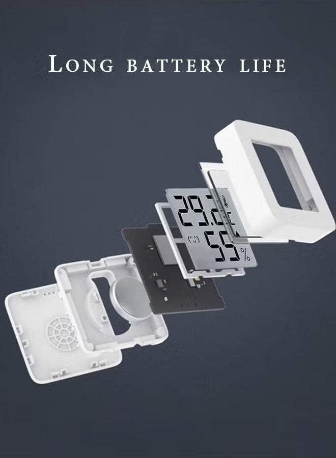 Digital Hygrometer Indoor Thermometer, Mini Humidity Meter Room Thermometer (White) - Image 2
