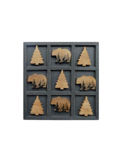 NIKKY HOME NIKKY HOME Cute Bear Decorative Wooden Board Travel Game Tic Tac Toe for Fun  - Image 1