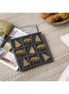 NIKKY HOME NIKKY HOME Cute Bear Decorative Wooden Board Travel Game Tic Tac Toe for Fun  - Image 2