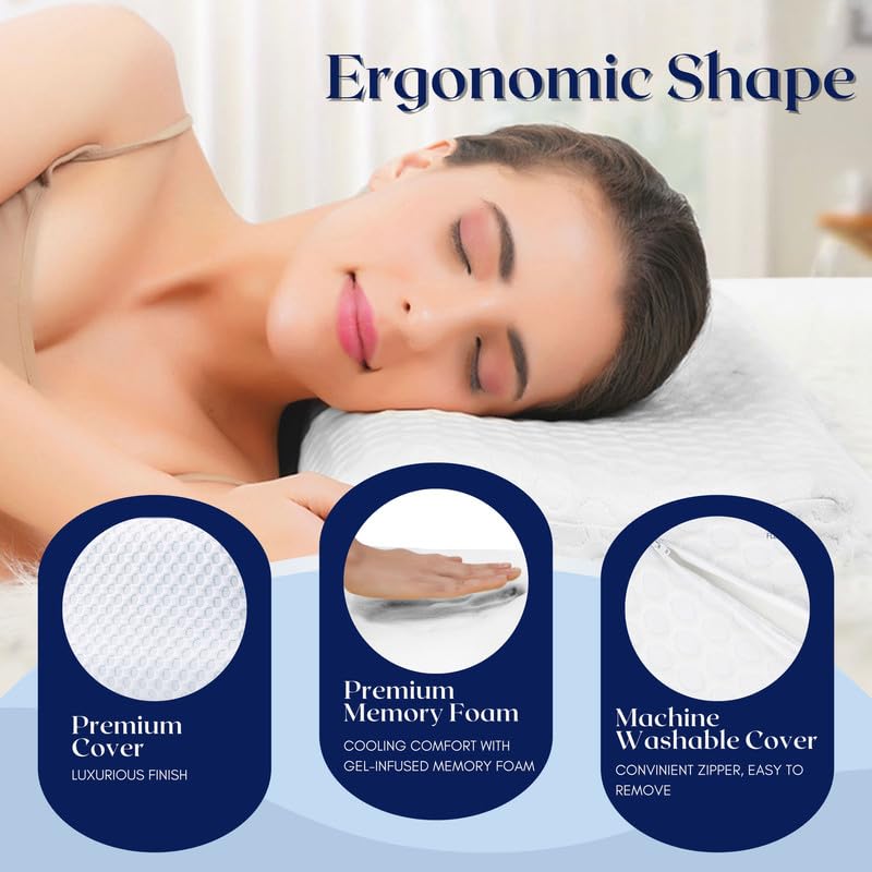 Dormyo Cervical Pillow for Neck and Shoulder Pain (Classic, King Contour (24"x14"x5")) - Image 4