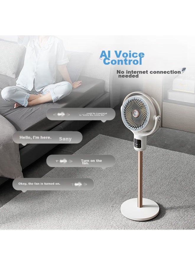 morphy richards Morphyrichards Air Circulator Fan, Home Negative Ion Purification And Disinfection Voice-controlled Standing Floor Fan, 3d Air Distribution Quiet Dc Inverter Energy-saving Oscillating Fan Mr3802 - Image 1