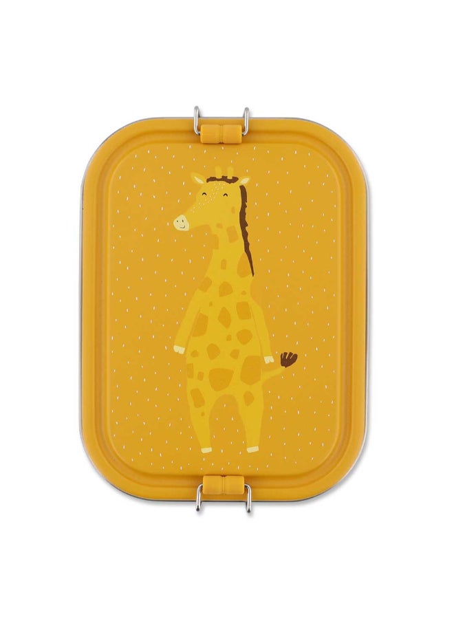 Trixie Stainless Steel Kids Lunch Box Large - 2-Compartment - Mr. Giraffe - Image 1