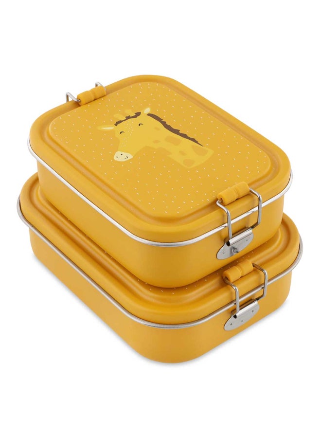 Trixie Stainless Steel Kids Lunch Box Large - 2-Compartment - Mr. Giraffe - Image 5
