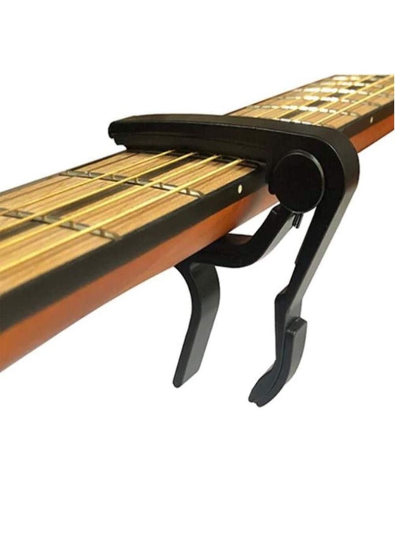 Rubik Guitar Capo Rubik Aluminum Alloy Guitar Capo Clamp for 6-String Acoustic, Classic and Electric Guitar (Black)  - Image 3