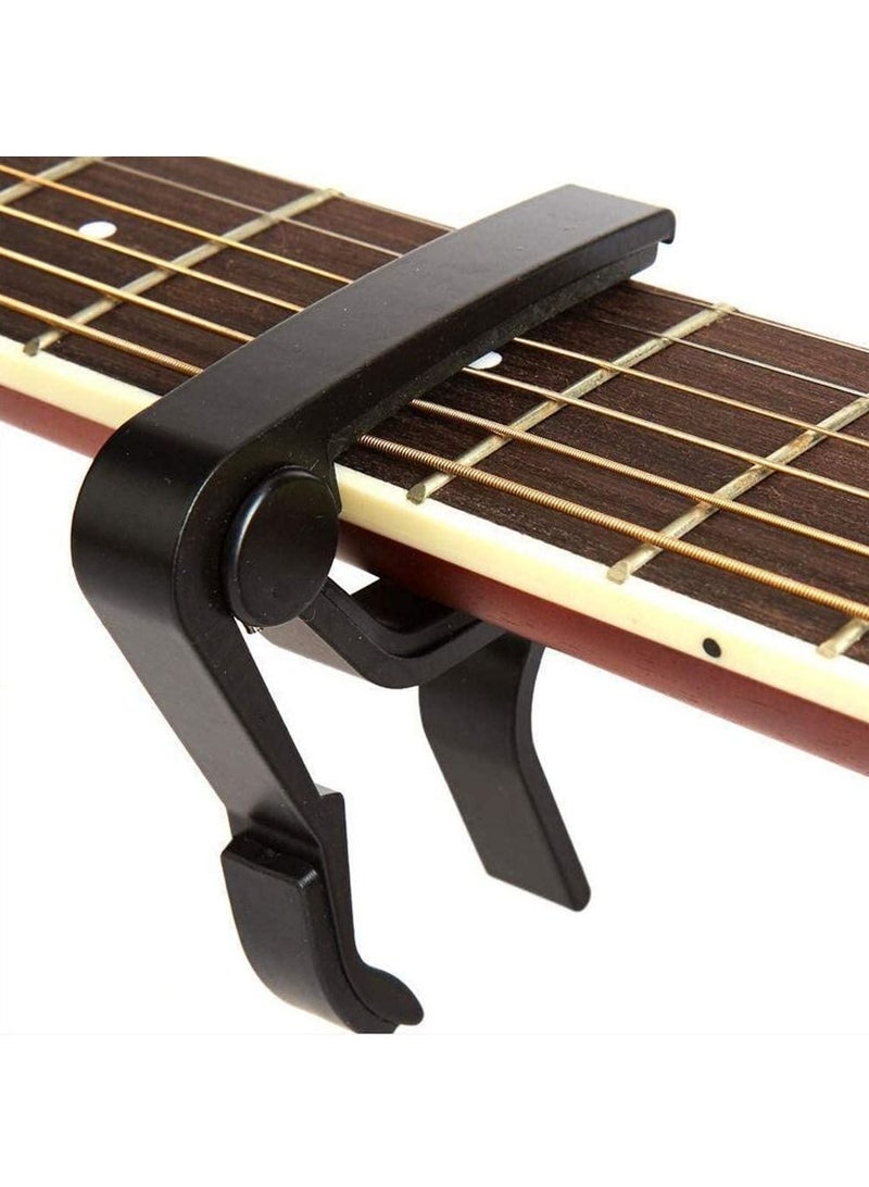 Rubik Guitar Capo Rubik Aluminum Alloy Guitar Capo Clamp for 6-String Acoustic, Classic and Electric Guitar (Black)  - Image 1
