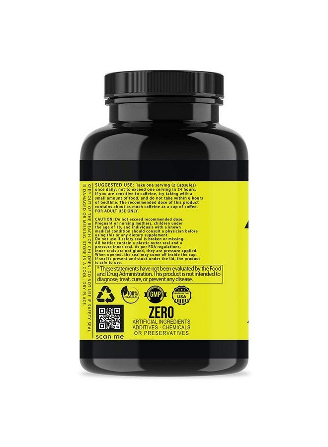 Angry Supplements كبسولات كافيين أنغري إنرجي من أنغري سابليمنتس، معزّز طاقة طبيعي بالكامل وغير معدل وراثيًا، يزيد من القدرة على التحمل والتركيز، صحة العقل والجسم (1-زجاجة) - Image 3