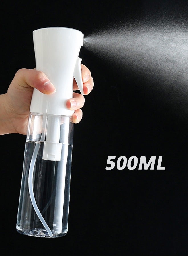 NIBEMINENT زجاجة رذاذ قابلة لإعادة الاستخدام للشعر - زجاجة رذاذ ماء مستر مستمرة لتصفيف الشعر والتنظيف والنباتات والحيوانات الأليفة والحلاقين والصالونات وروائح الزيوت العطرية (شفافة، 16.9 أونصة/500 مل) - Image 1