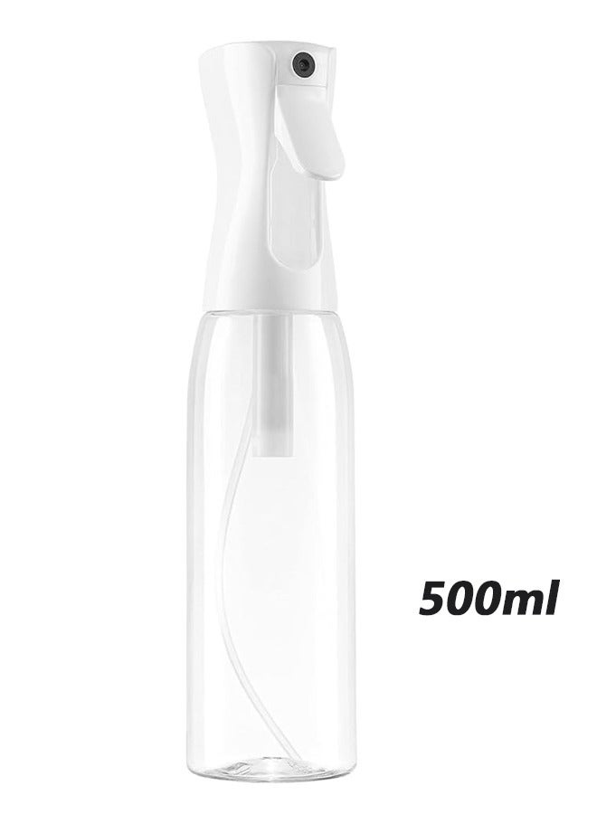 NIBEMINENT زجاجة رذاذ قابلة لإعادة الاستخدام للشعر - زجاجة رذاذ ماء مستر مستمرة لتصفيف الشعر والتنظيف والنباتات والحيوانات الأليفة والحلاقين والصالونات وروائح الزيوت العطرية (شفافة، 16.9 أونصة/500 مل) - Image 2