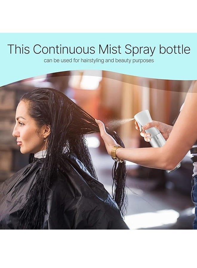 NIBEMINENT زجاجة رذاذ قابلة لإعادة الاستخدام للشعر - زجاجة رذاذ ماء مستر مستمرة لتصفيف الشعر والتنظيف والنباتات والحيوانات الأليفة والحلاقين والصالونات وروائح الزيوت العطرية (شفافة، 16.9 أونصة/500 مل) - Image 5