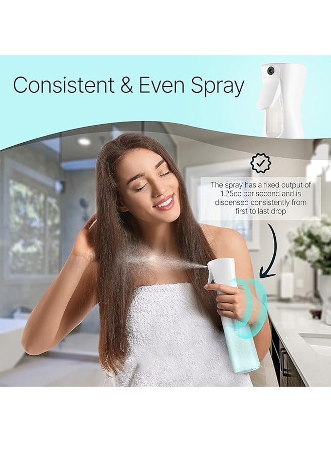 NIBEMINENT زجاجة رذاذ قابلة لإعادة الاستخدام للشعر - زجاجة رذاذ ماء مستر مستمرة لتصفيف الشعر والتنظيف والنباتات والحيوانات الأليفة والحلاقين والصالونات وروائح الزيوت العطرية (شفافة، 16.9 أونصة/500 مل) - Image 3