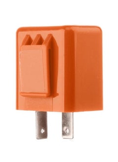 12V 2 Pin Motor Cycle Bike Blinker Adjustable LED Flasher Motorcycle Relay Turn Signal Indicator Hyper Flashing (Orange)