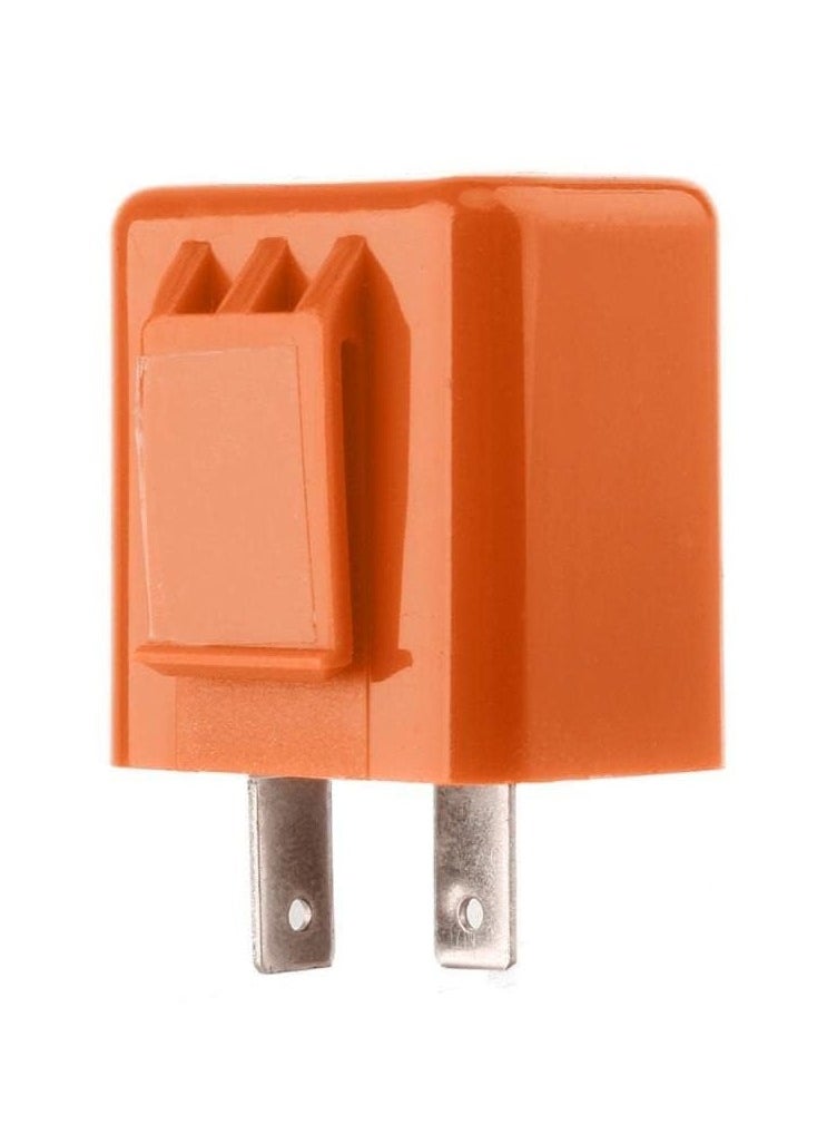 SOLDOUT - 12V 2 Pin Motor Cycle Bike Blinker Adjustable LED Flasher Motorcycle Relay Turn Signal Indicator Hyper Flashing (Orange) - Image 1