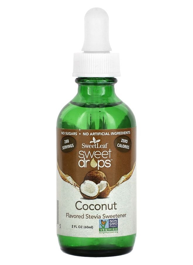 Wisdom natural Sweetleaf Sweet Drops Coconut 2 Fl Oz 60 Ml 