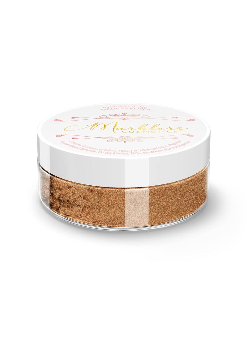 MARBLERS MARBLERS Fine Natural Mica Powder [Bronze] 0.11oz (3g) | Highly Pigmented | Non-Toxic, Vegan, Cruelty-Free | Eyeshadow, Body Butter, Nail Polish, Nail Art | Party, Body, Face Makeup 