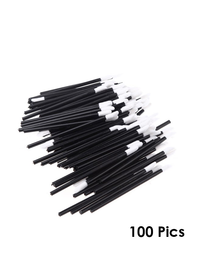 فرشاة شفاه قابلة للاستخدام لمرة واحدة من 100 قطعة أسود/ أبيض - Image 1