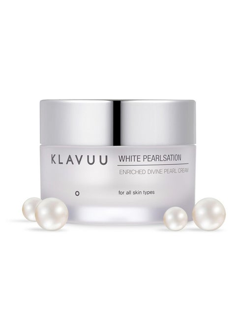 Pearlsation Enriched Divine Pearl Cream Rich With Hydrating Pearl Extracts & Niacinamide Enhances Skin Elasticity Soothes & Nourishes For A Radiant Glow 1.69 Floz