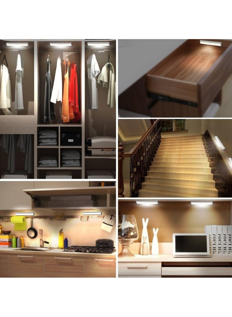 EZGOZ Rechargeable Motion Sensor Light LED Wireless with Dual Modes Night Light Closet Lights LED Lighting for Cabinet Wardrobe Drawer Stairs Cupboard Counter Pantry Bed 3 Pack,Warm Light - Image 3