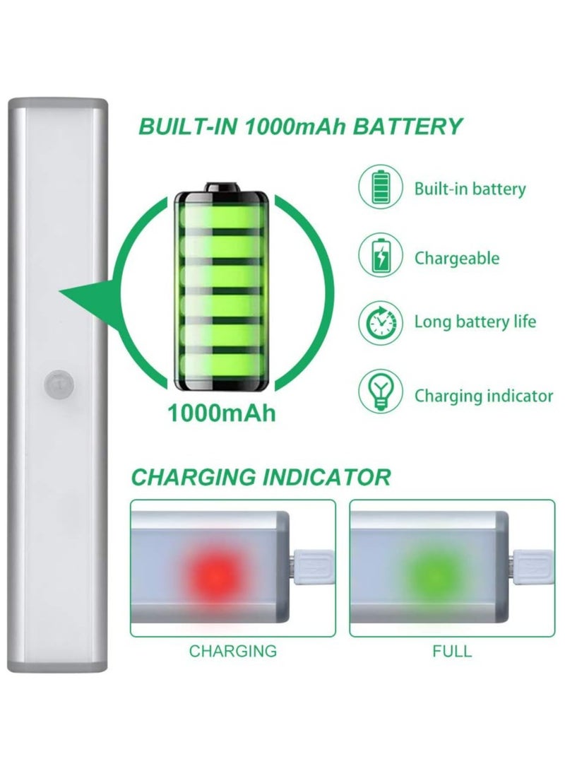 EZGOZ Rechargeable Motion Sensor Light LED Wireless with Dual Modes Night Light Closet Lights LED Lighting for Cabinet Wardrobe Drawer Stairs Cupboard Counter Pantry Bed 3 Pack,Warm Light - Image 5