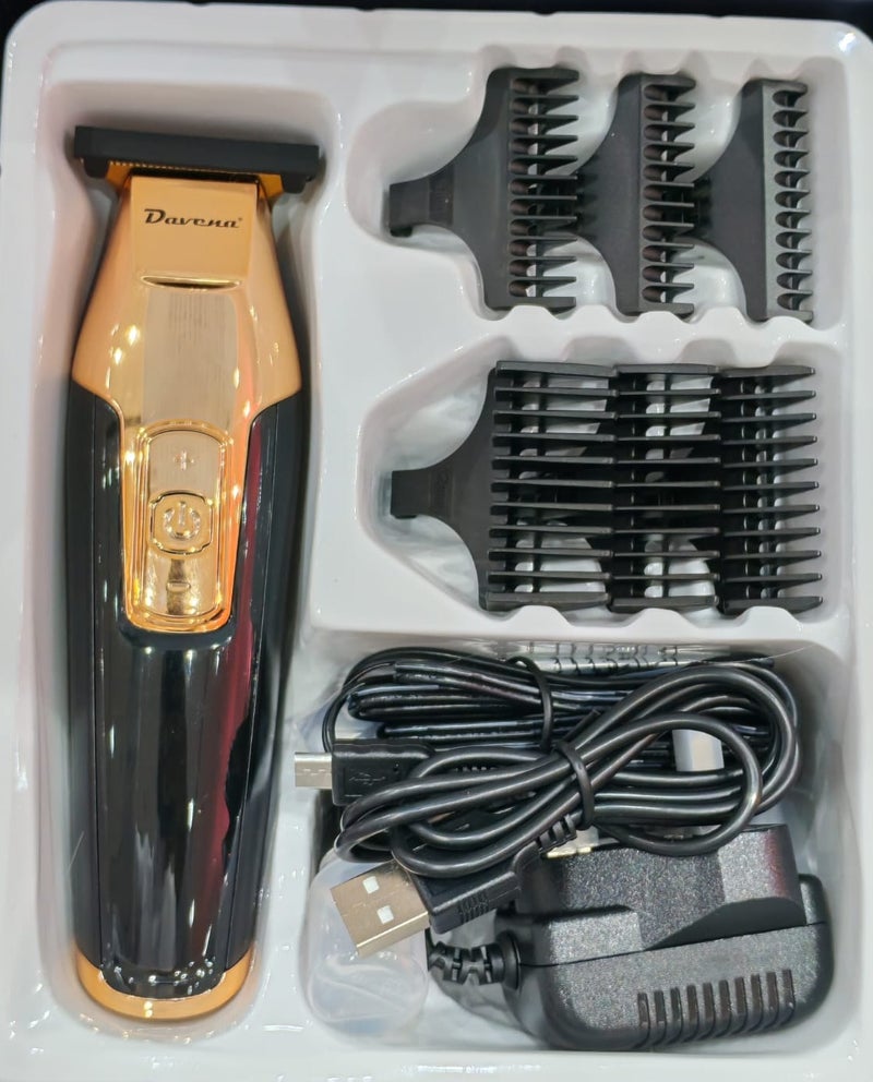 Davena DV286 Professional Hair Clipper & Trimmer, Cordless Rechargeable, LED Display, 1400mAh Lithium Battery, Stainless Steel T-Blade, Up to 240 Minutes Runtime - Image 4