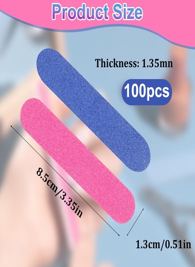 cobee 100 Pcs Nail File Professional Nail Files, 180/240 Grit Nail Files, Double Sided Emery Board Nail Styling Manicure Tools for Women Nail Care(8.5 x 1.3 cm) - Image 2