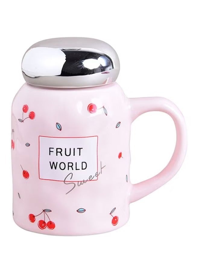 Sharpdo كوب سيراميك من الأناناس والخوخ باللون الوردي - Image 1