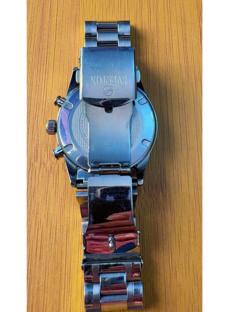 Sveston SV-9372G Original Japanese Movement Stainless Steel Chain Watch with Green Dial – Pre-Owned, Excellent / Like New Condition - Image 4