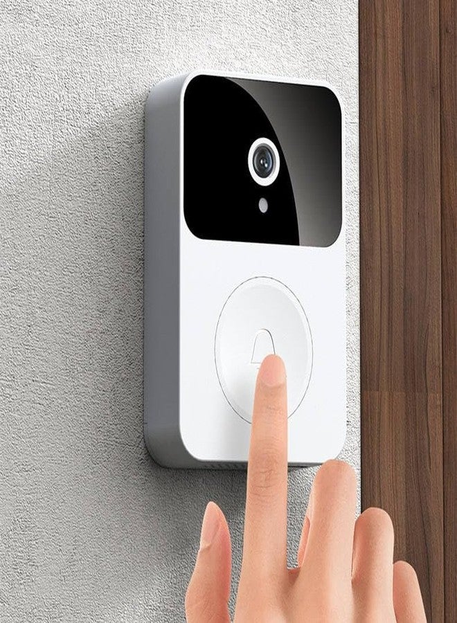 AUSHA Smart Wireless Video Doorbell with HD Camera, PIR Motion Detection, IR Night Vision, Two-Way Audio, Indoor Chime, Works with Tuya Smart/Smart Life App, WiFi Doorbell for Home Security - Image 1
