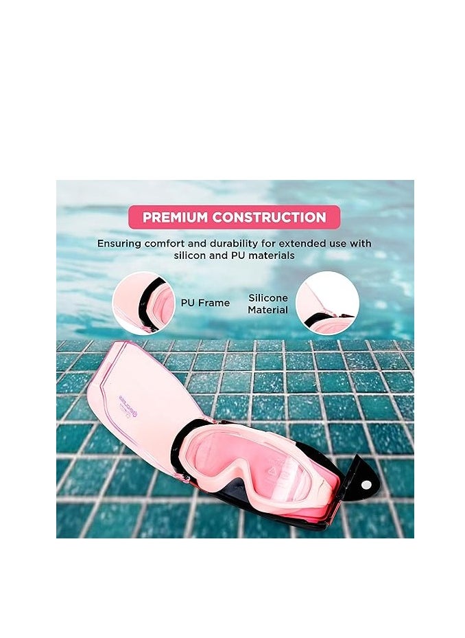 EL1009 Premium Swimming Goggle with Anti-Fog and UV Protection | Material : Silicon, PU | Stylish Big Frame for more Visibility | Soft Silicone Gasket for Leak Proof | With Hard Case - pzsku/Z7E04EBCFA2A5DC9A63F2Z/45/_/1718175256/1391de86-4827-4e05-8b1b-5d9f3eb8e56d