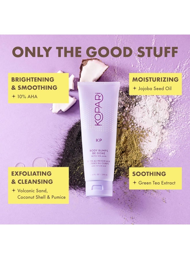 Kopari Kopari KP Body Bumps Be Gone Exfoliating Body Scrub with 10% AHA, to Smooth Skin, Reduce Bumps, Decongest Pores, Clarifying, Gently Exfoliate & Wash | 2 oz - Image 2