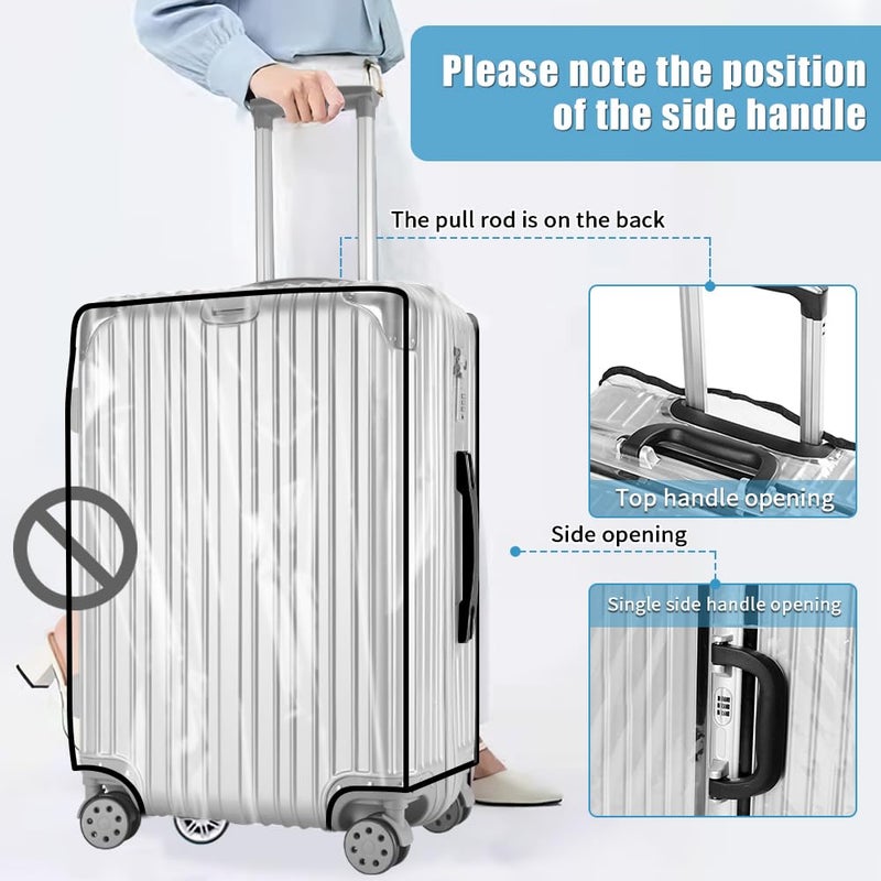 Yotako Clear PVC Suitcase Cover Protectors 32 Inch Luggage Cover for Wheeled Suitcase (32'') Gift - Image 2