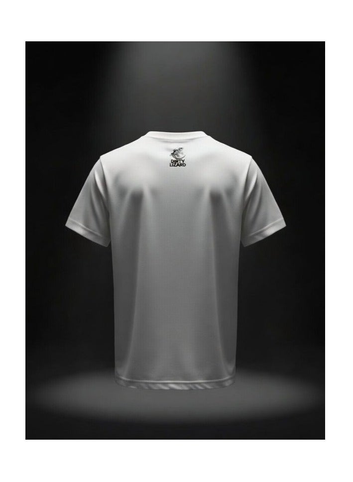 Dirty Lizard White printed t-shirt with Street wear image 100% cotton 28 - Image 2