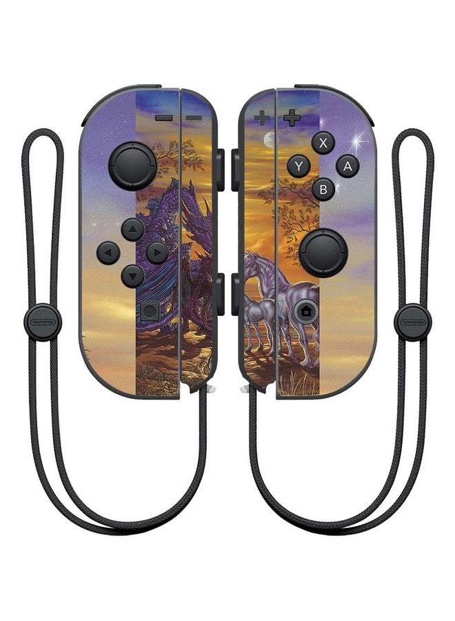 مايتي سكينز غلاف Mightyskins متوافق مع وحدة تحكم Nintendo Joy Con Mythical Party | غطاء ملتف واقٍ ومتين وفريد من نوعه من الفينيل | سهل التطبيق والإزالة وتغيير الأنماط | صنع في الولايات المتحدة الأمريكية - Image 1