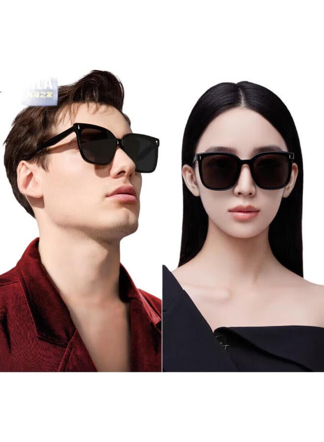 HLA Valentine'S Day Gift Sunglasses, Black Oversized Square Sunglasses, Driving Uv Protection Glasses, Gift For Boyfriend Or Girlfriend - Image 1