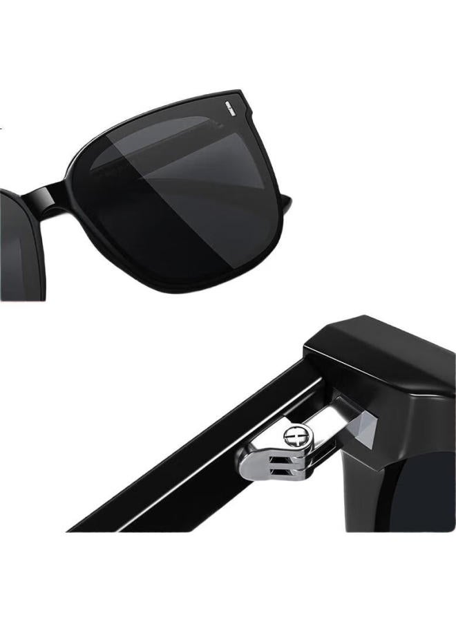 HLA Valentine'S Day Gift Sunglasses, Black Oversized Square Sunglasses, Driving Uv Protection Glasses, Gift For Boyfriend Or Girlfriend - Image 2