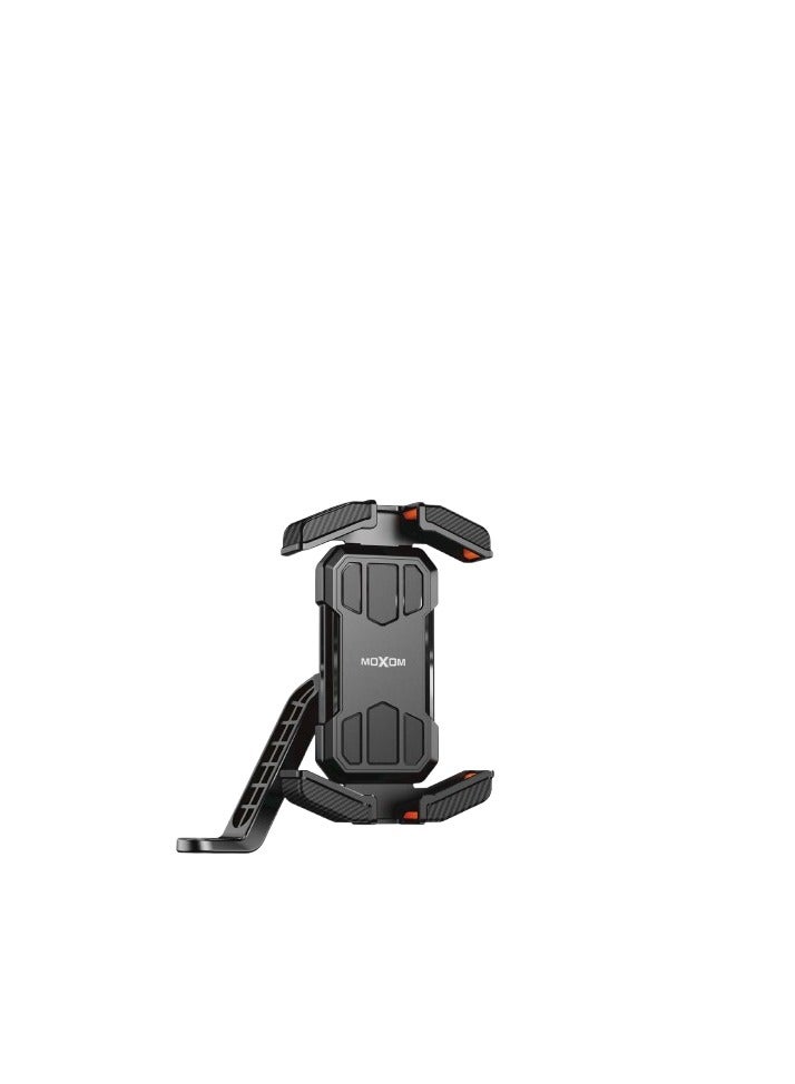MOXOM MX-VS144 Bike Handlebar Phone Holder - 360 adjustable mount holder for motorbike, phone stand for cycle - Motorbike Rear View Mirror Phone Mount  - Image 1