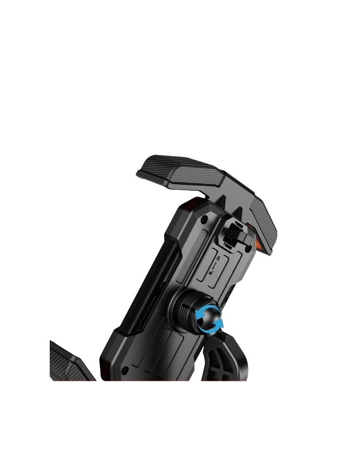 MOXOM MX-VS144 Bike Handlebar Phone Holder - 360 adjustable mount holder for motorbike, phone stand for cycle - Motorbike Rear View Mirror Phone Mount  - Image 2