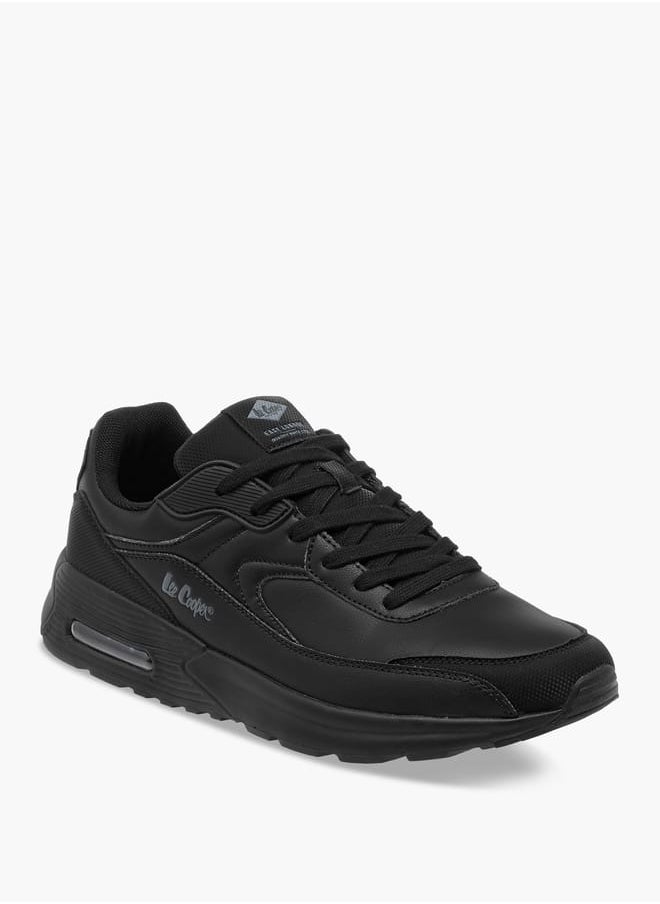 Lee Cooper Men's Logo Detail Sneakers with Lace-Up Closure  - Image 2