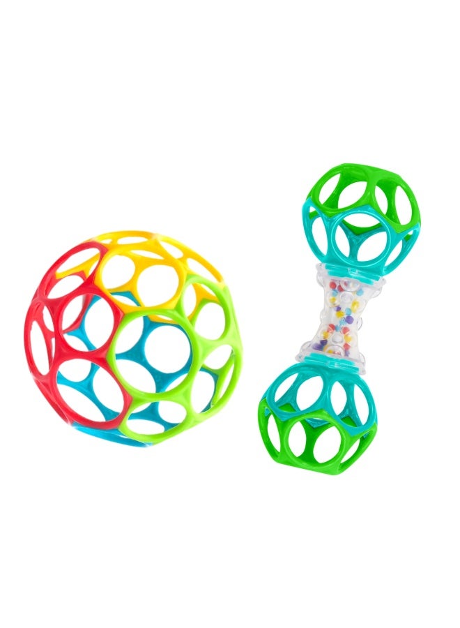 Bright Starts Grasp The Day Ball and Rattle Gift Set (Pack of 2) - Image 1