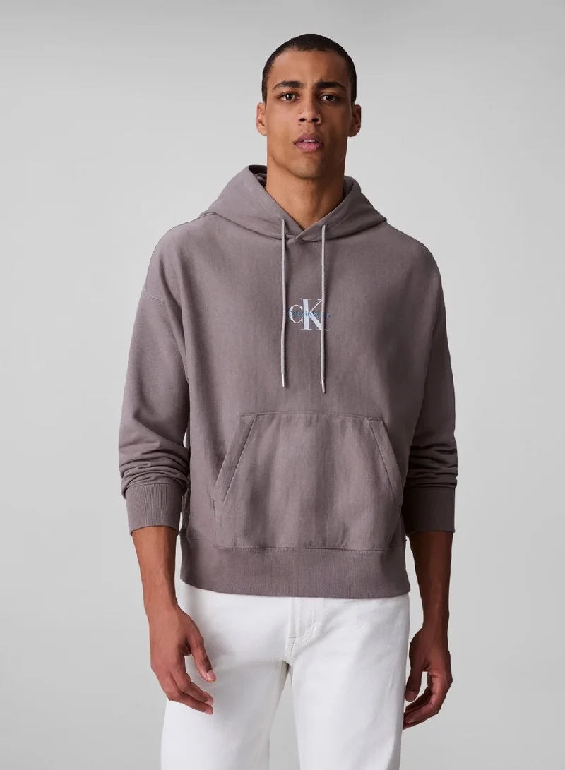 Premium Fleece Monogram Logo Hoodie