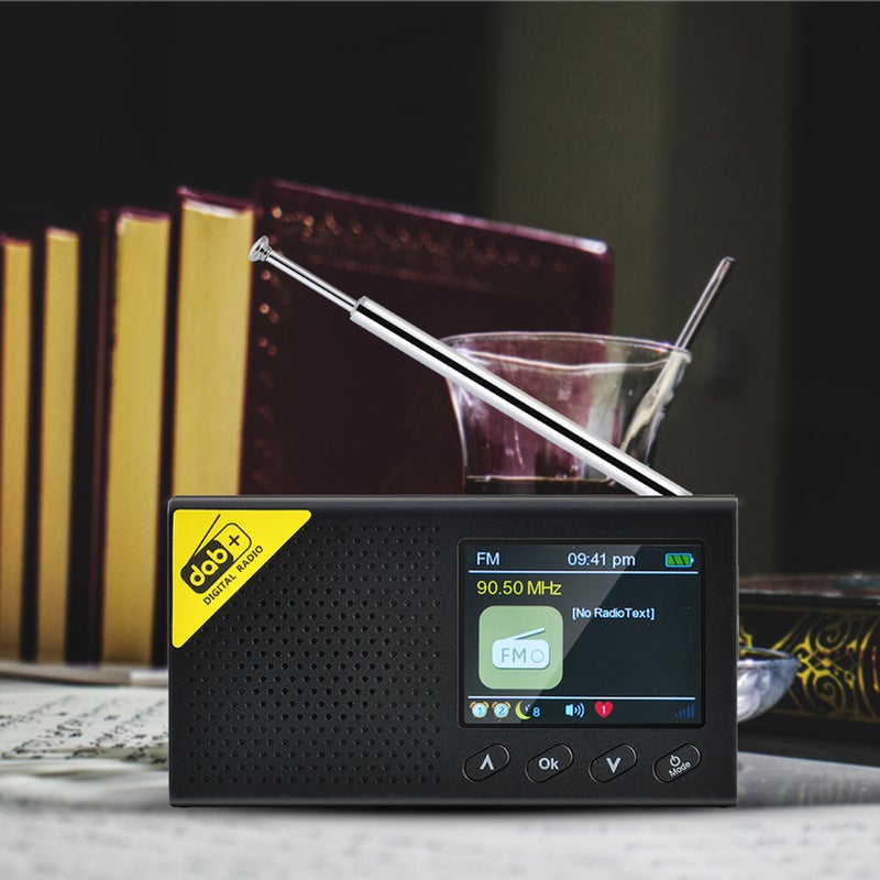 Digital DAB & FM Radio with BT, Portable Digital Radio Rechargeable Wireless DAB+FM Receiver with Stereo Speaker Sound System, LCD Display, Multi-language - Image 2