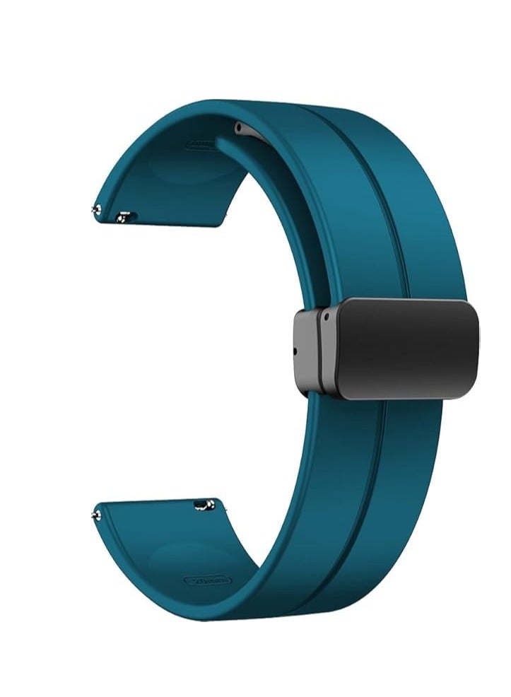 Watch 22mm Silicone Strap Compatible with Samsung Galaxy Watch 3 45mm/Galaxy Watch 46mm/Gear S3 Classic/Frontier, 22mm  Turquoise - Image 1